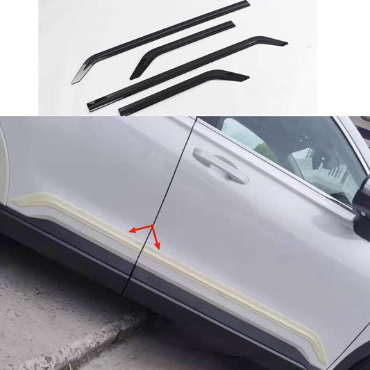 for Honda 2023-2024 CR-V ABS Glossy Black Body Side Door Molding Cover Trim 4X