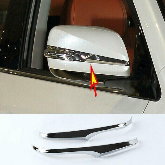 Chrome Side Rear Mirror Strip Cover L+R Fit for Lexus LX570 GX460 2016-21