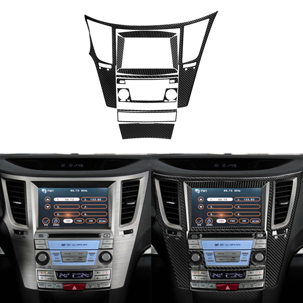 Carbon Fiber Central Climate Console Cover Trim for Subaru Forester 2009-2013 v