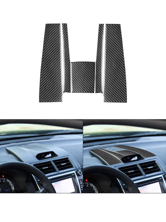 5Pcs Interior Carbon Fiber Center Control Dash Panel Trim Cover for Toyota for Camry
