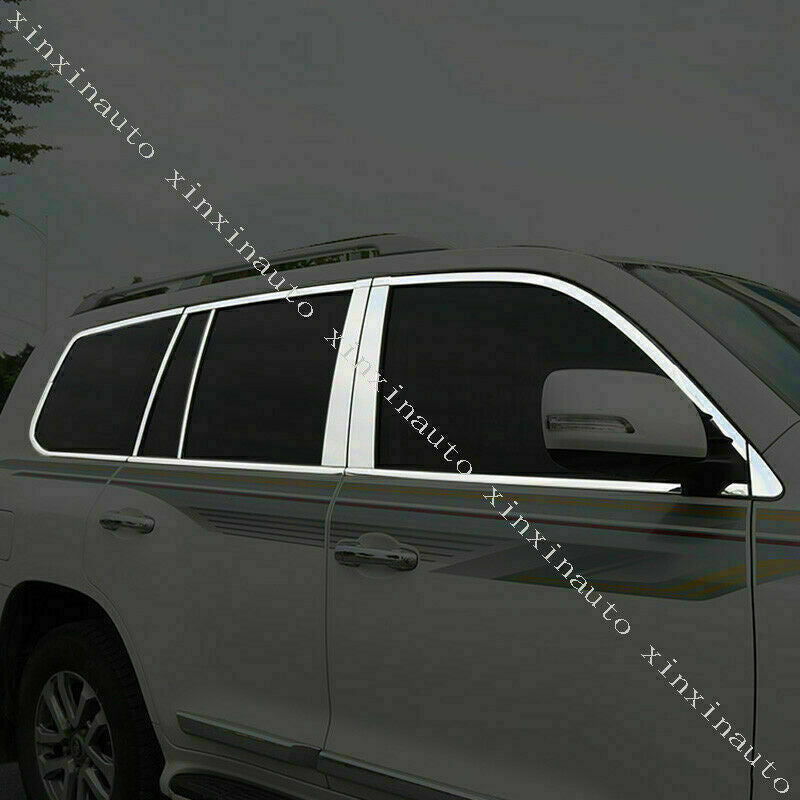24P for Toyota for Land Cruiser LC200 2008-2021 Chrome Car Window Molding Trim Strip