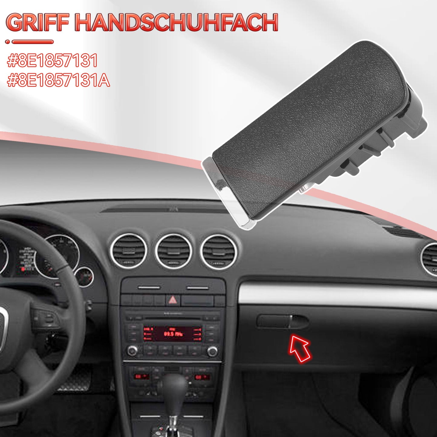 Glove Box Handle 8E1857131 for Audi for A4 Glove Box Lock Lock BLACK Q