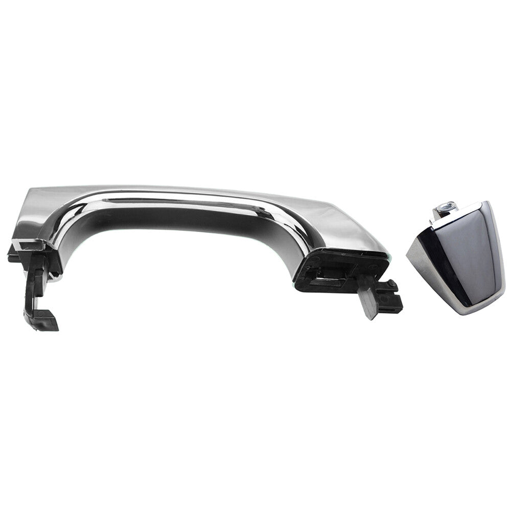 All Chrome Outer Door Handle w/ Cap for Hummer H3 Front/Rear Right Left