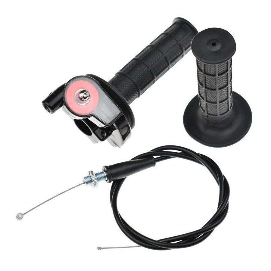 7/822mm Motocross Handle Throttle Clamp Hand Grip with Twist Cable for 50-250CC Q