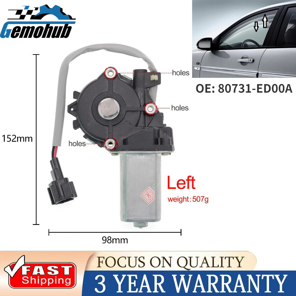 Rear Left Electric Window Lifter Regulator Motor For 2005-15 for Nissan LIVINA TIIDA