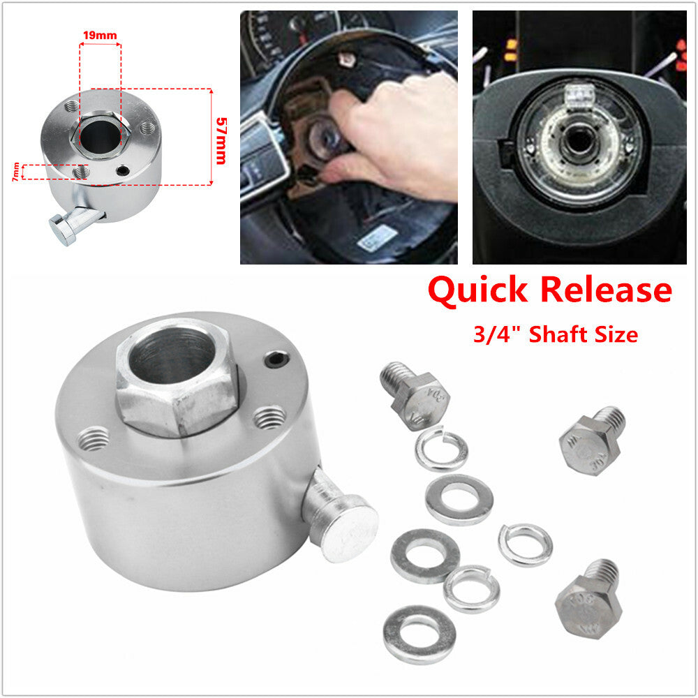 3-hole steering wheel quick-release disconnect hub 3/4 shaft size aluminum alloy n