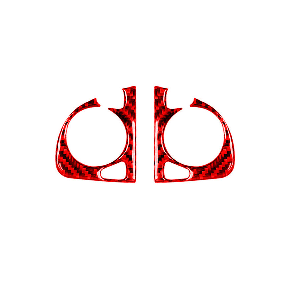 Red Carbon Fiber Steering Wheel Buttons Trim for Honda CRV CR-V 2012-2016 Type-B