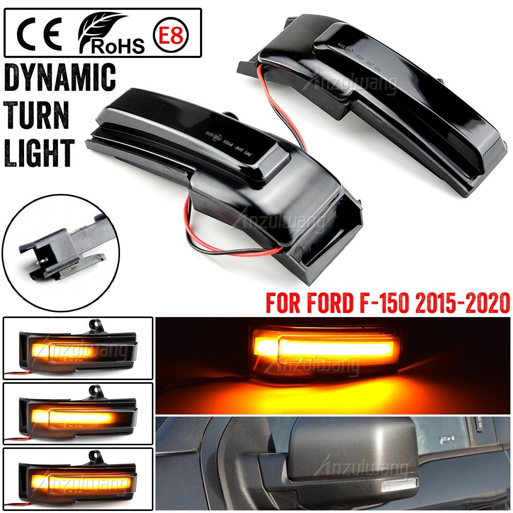 Dynamic Side Turn Signal Light for Ford F-150 2015-2020 FL3Z-13B375-AA