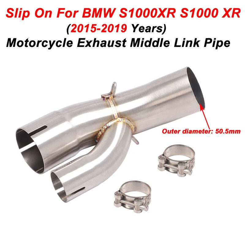 Fit for BMW S1000XR 2015-2019 Slip-On Exhaust System 51mm Mid-Pipe  Muffler Kit