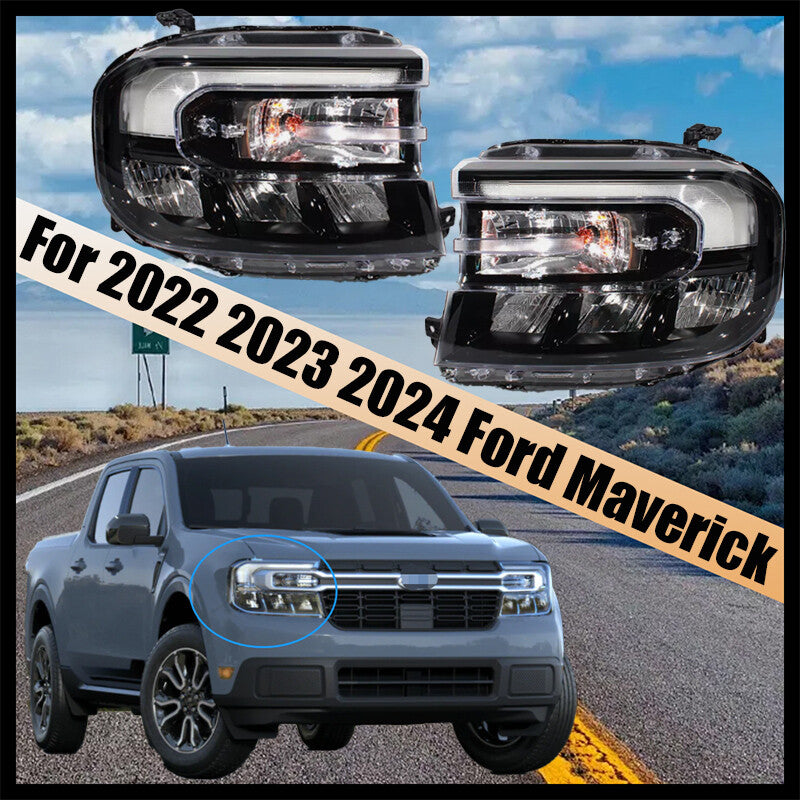 Headlight Assembly For 2022-2024 Maverick Right Passenger&Left Driver Side n