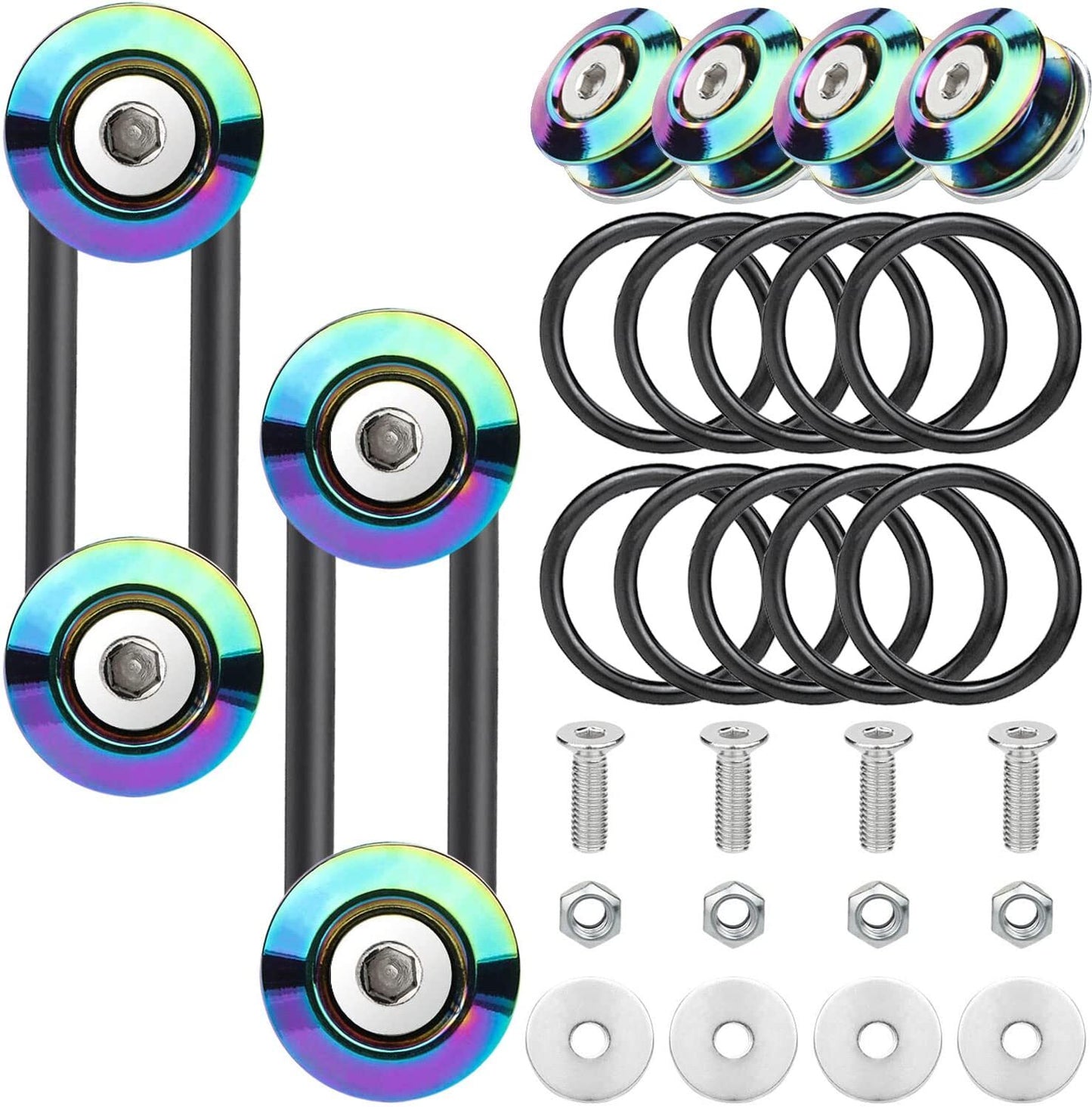 8-piece Neo anti-collision quick-release kit - Replaces front and rear O-rings and fasteners