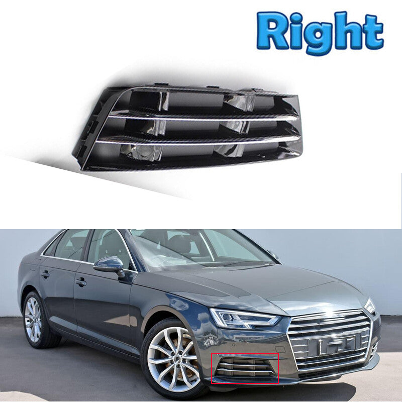 Car Right Front Bumper Fog Light Lamp Grilles for Audi A4 B9 2016-2018
