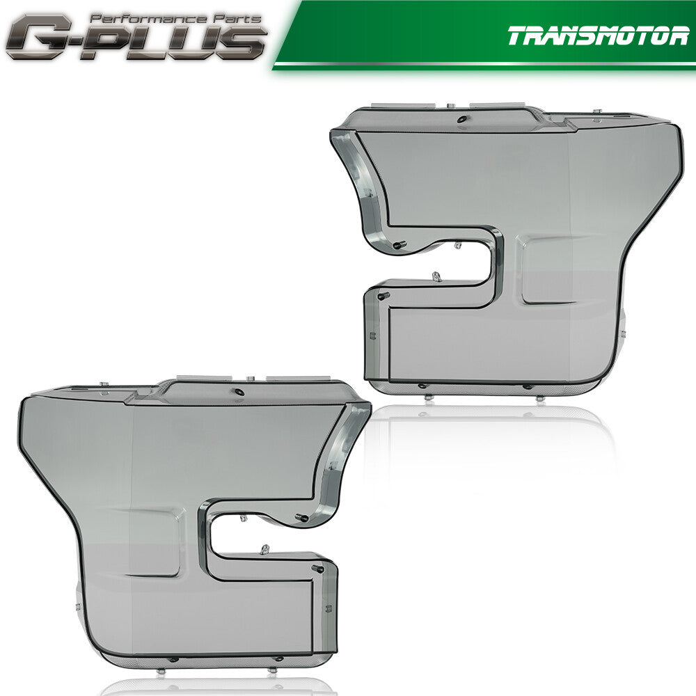 Fits 15 - 17 for F150 Headlight Headlamp Replacement Lens Smoke - v
