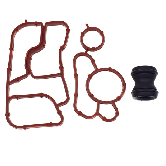 Oil cooler coolant pipe connector and gasket for for Audi A4 A5 A6 for VW Eos for Passat for Jetta - v