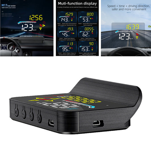 Accessory Car OBD2 GPS MPH/KM/h HUD Display Speedometer Speed Voltage Alarm