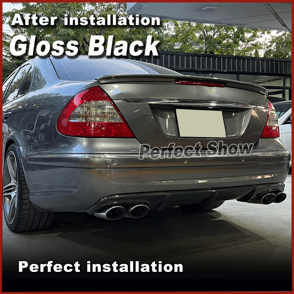 for Benz E-class W211 E55 Sedan 2003-06 Gloss Black Rear Bumper Diffuser Lip