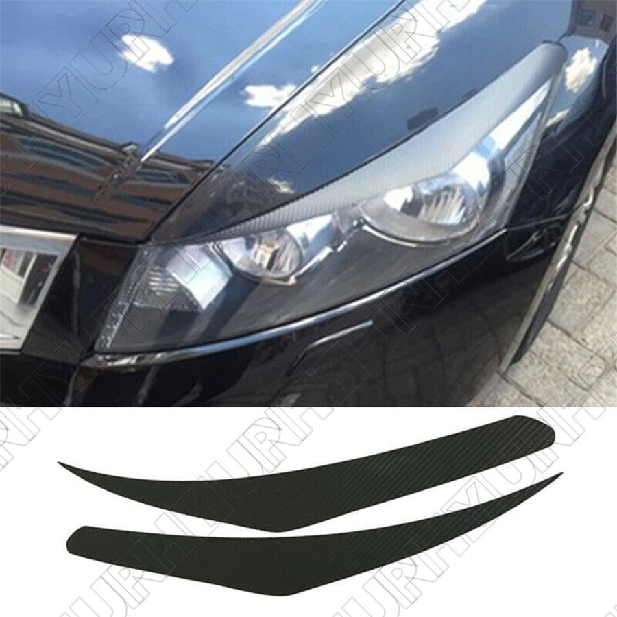 For 2008-2012 for Honda for Accord Headlight Lamp Eyebrow Trim Sticker Carbon Fiber Look