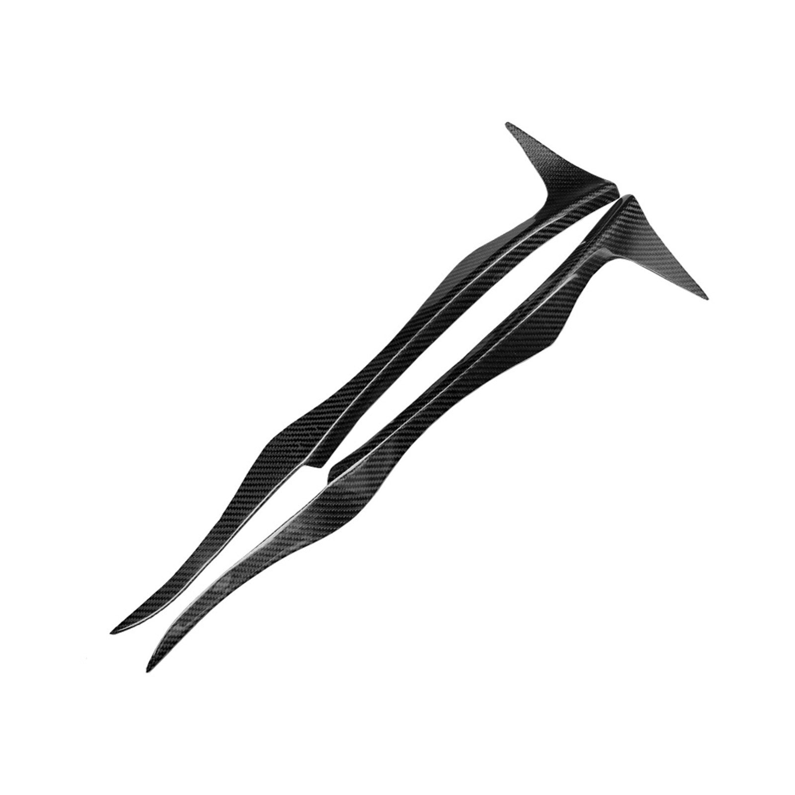 Carbon Fiber Headlight Lamp Eyebrow Cover Trim Fit for Mitsubishi Galant 1997-02