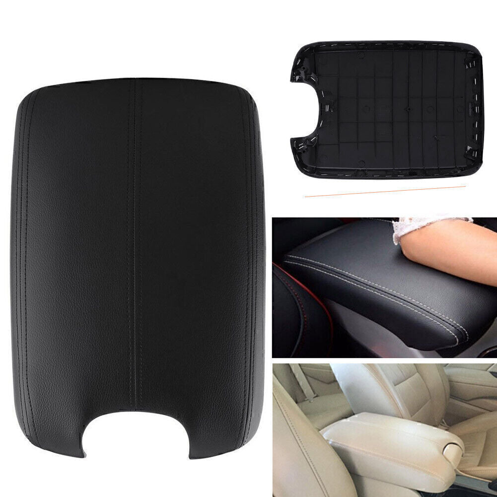for Honda Accord 2008-2013 Black PU Leather Armrest Center Console Lid Cover Q