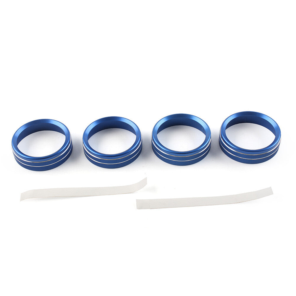 Air Conditioner Switch CD Button Ring Knob Trim Fit for Ford F150 XLT 2015-2020 Blue