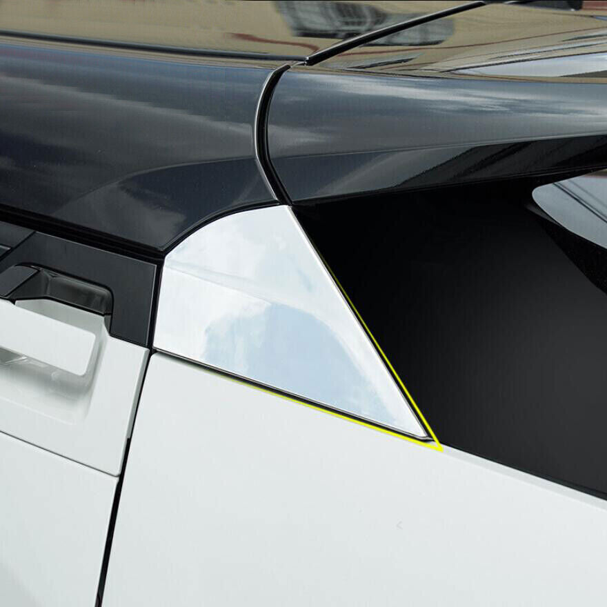 2X ABS Chrome Rear Window Spoilers Wing Cover Trim For 2018-2022 for Toyota CHR C-HR