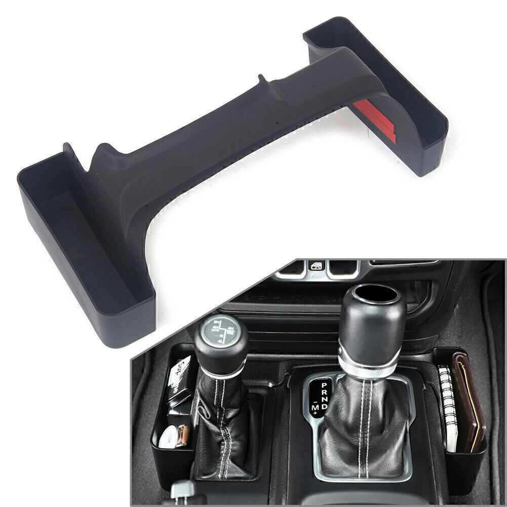 Fit for Jeep for Wrangler JL 2018 2019 2021 Gear Tray Gear Shift Storage Box ABS Black Q
