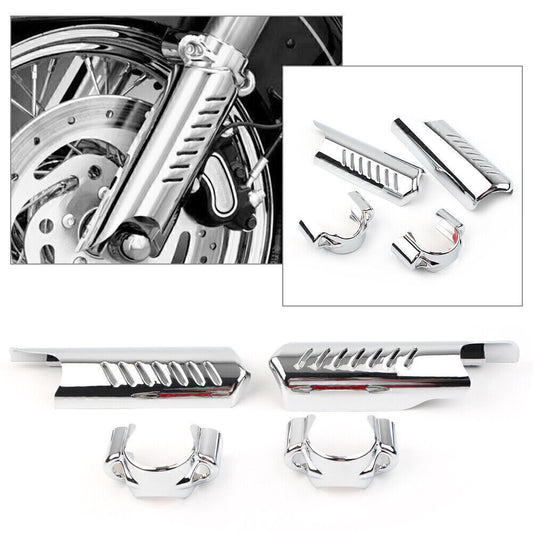 Pair Lower Fork Leg Deflectors for Harley Heritage Softail Classic FLSTC FLSTN Q