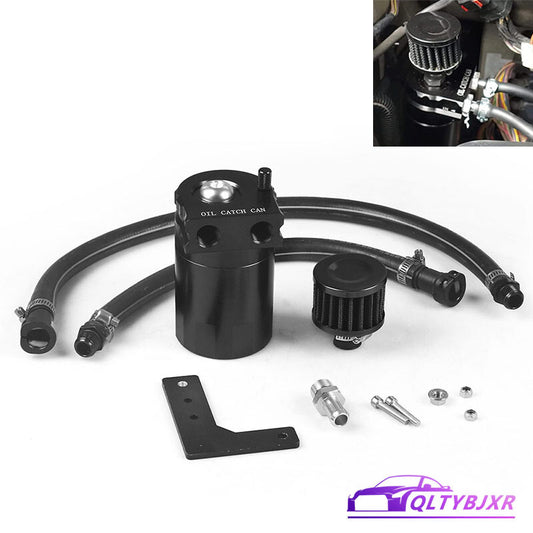 For 19-22 for Chevy Silverado for GMC for Sierra Oil Catch Can Tank Separator w/Filter Black