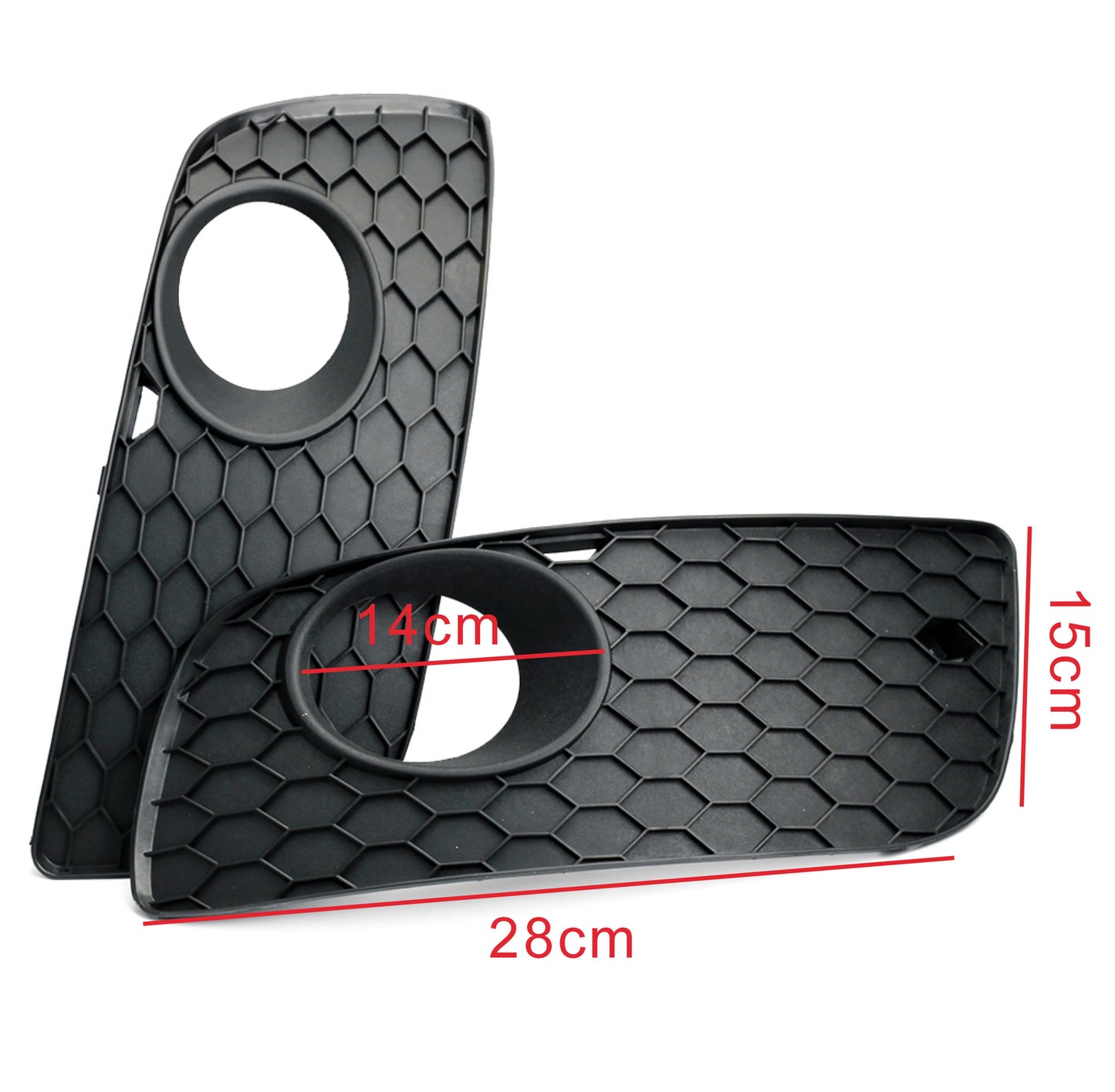 3x Front Bumper Lower Grille+Fog Light Grill Cover for VW for Golf MK5 GTI 2005-2009