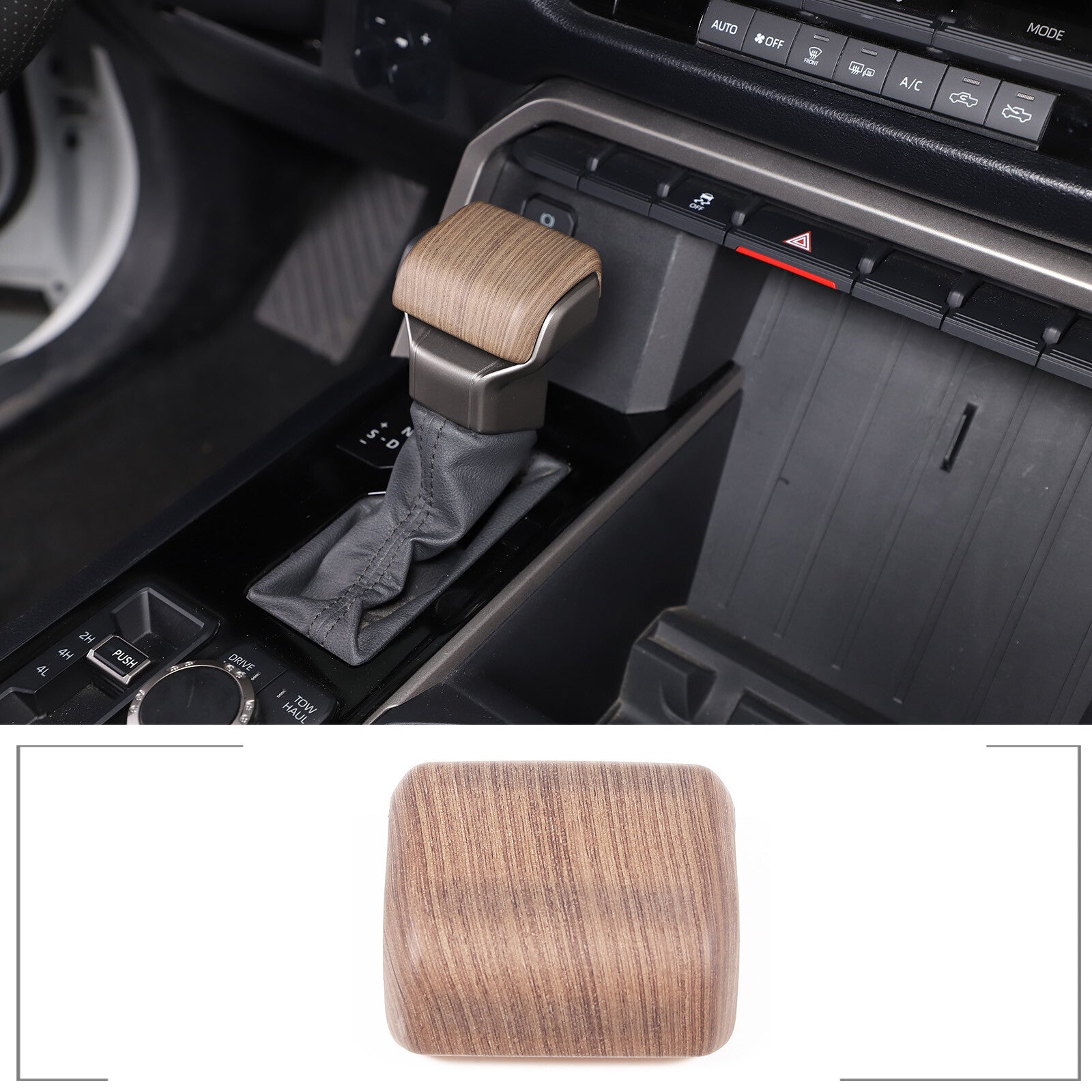 PU Leather Car Center Console Armrest Cushion Mat Cover Accessories Black- v