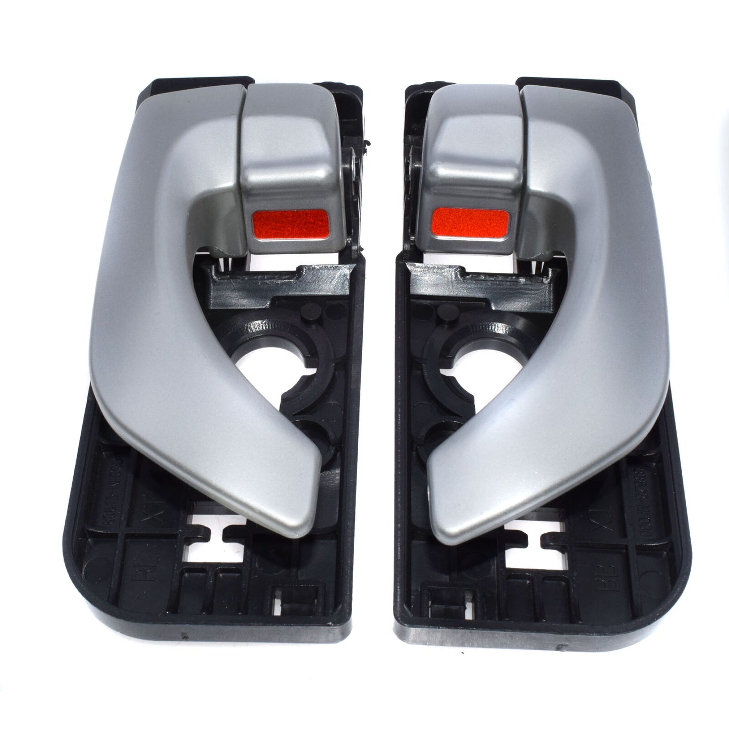 Interior Door Handle Silver Rear Left and Right 2x for for Hyundai Sonata - v