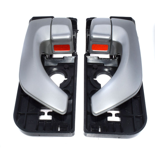 Interior Door Handle Silver Rear Left and Right 2x for for Hyundai Sonata - v
