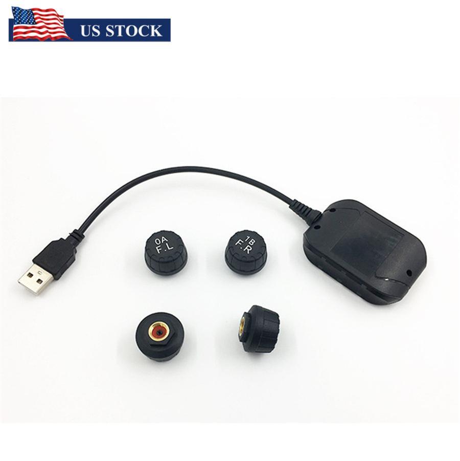 1Set USB Android TPMS External Sensor Car Tire Pressure Monitoring Alarm System Q