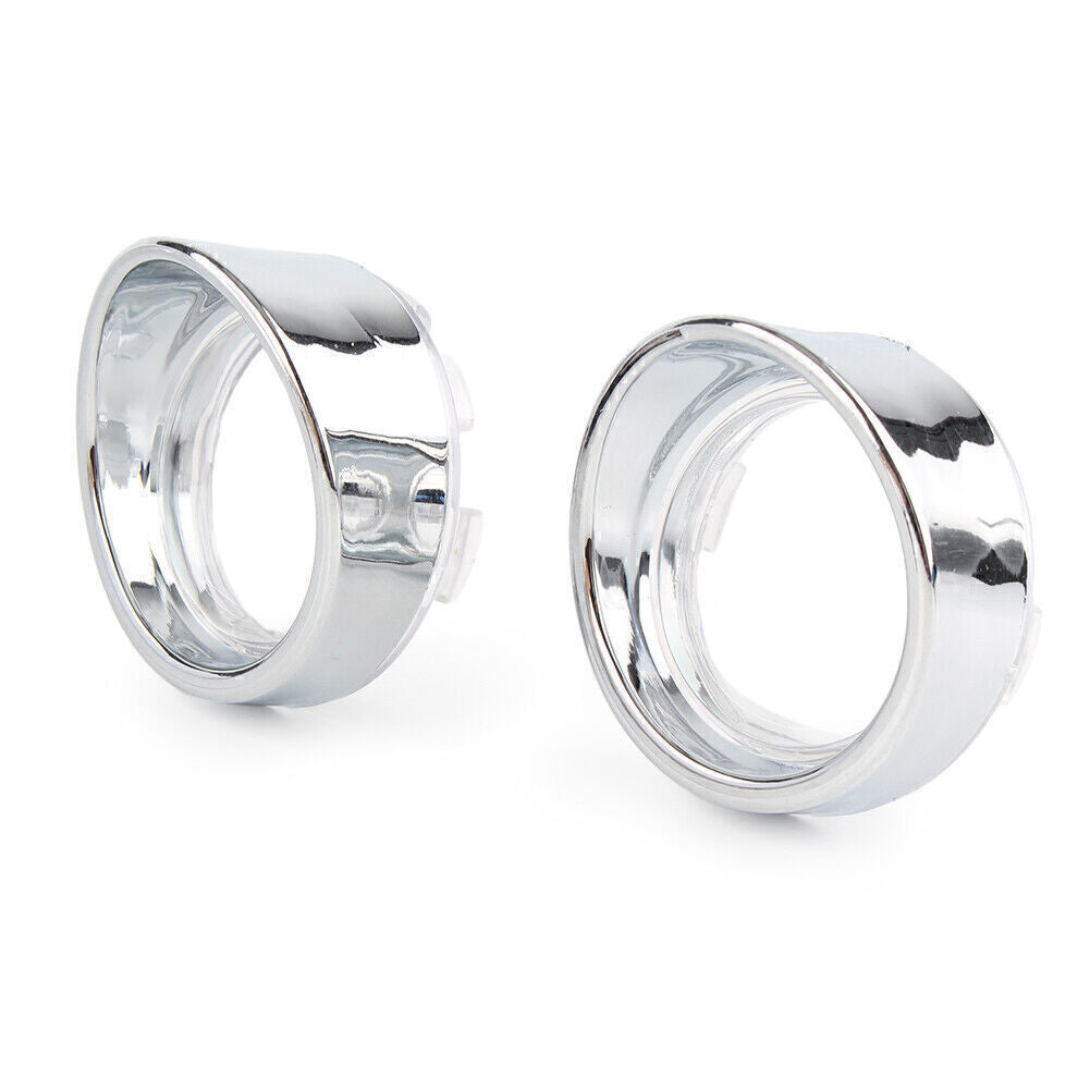 for Harley Touring Glide Road King White Turn Signal Light Lens Cover Bezels Q