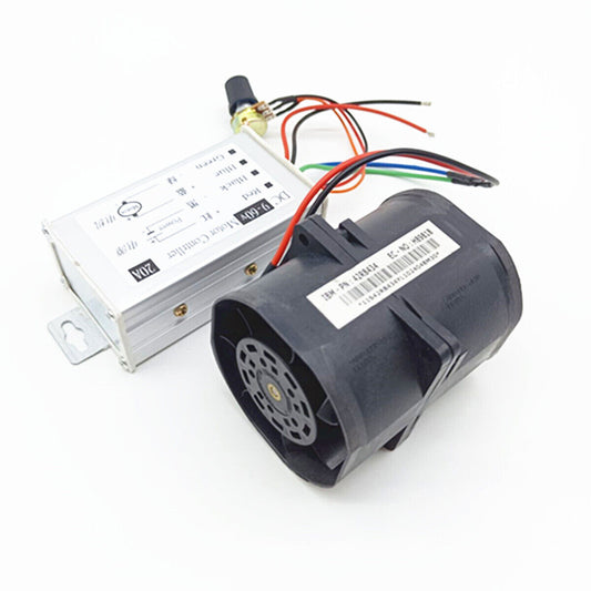 Car Electric Turbine Turbo Dual Fan Turbocharger Boost Intake Fans Controller AT