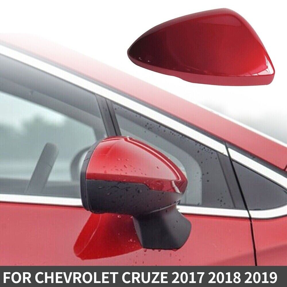 Right Side Mirror Cover Cap Red Replacement for Cruze 2017 2018 2019 n