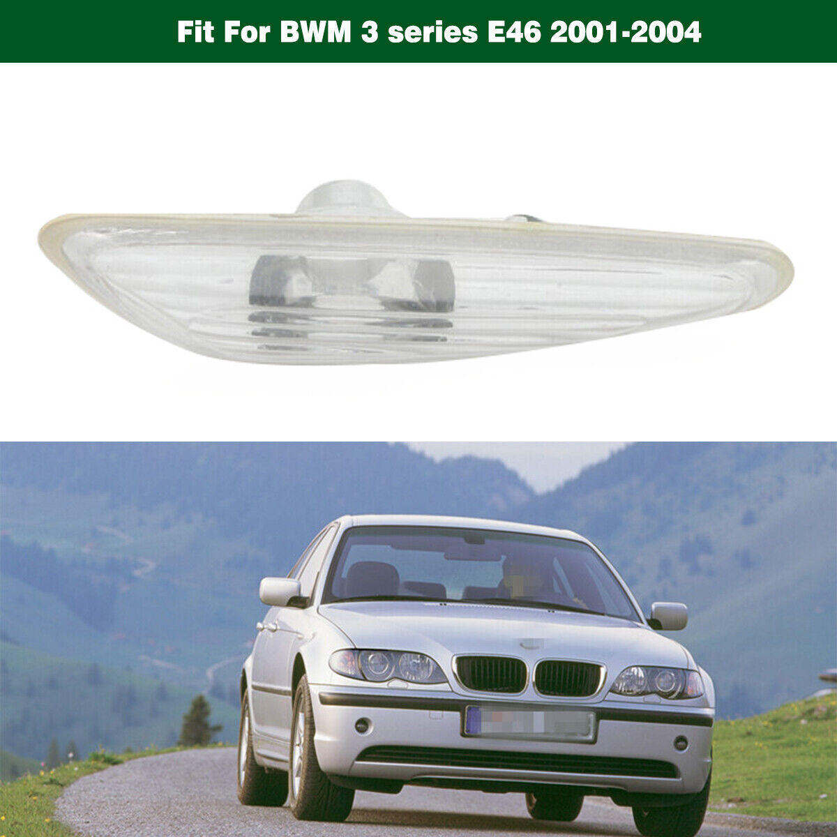 Fender Side Marker Turn Signal Lamp Light Right for BMW 3-Series E46 2001-2004