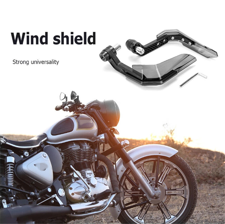 2Pcs Motorcycle Hand Guard Protector Accessories Aluminum Alloy Windproof Black Q