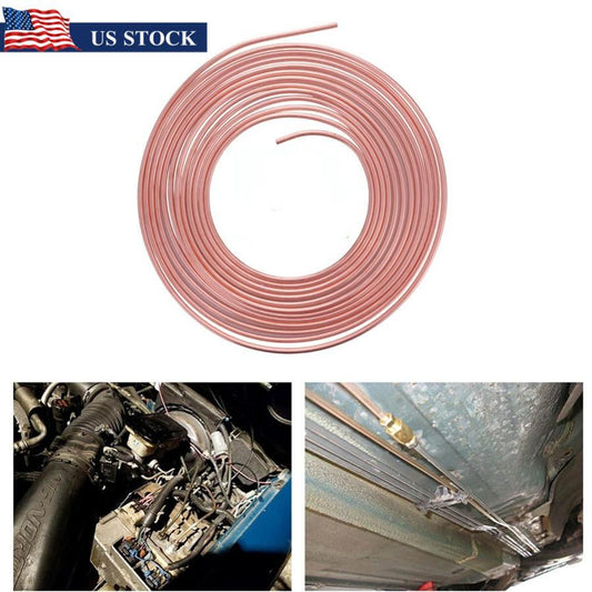 New Steel Zinc Copper Nickel Brake Line Tubing Kit 5/16 in OD 25 Ft Coil Roll Q