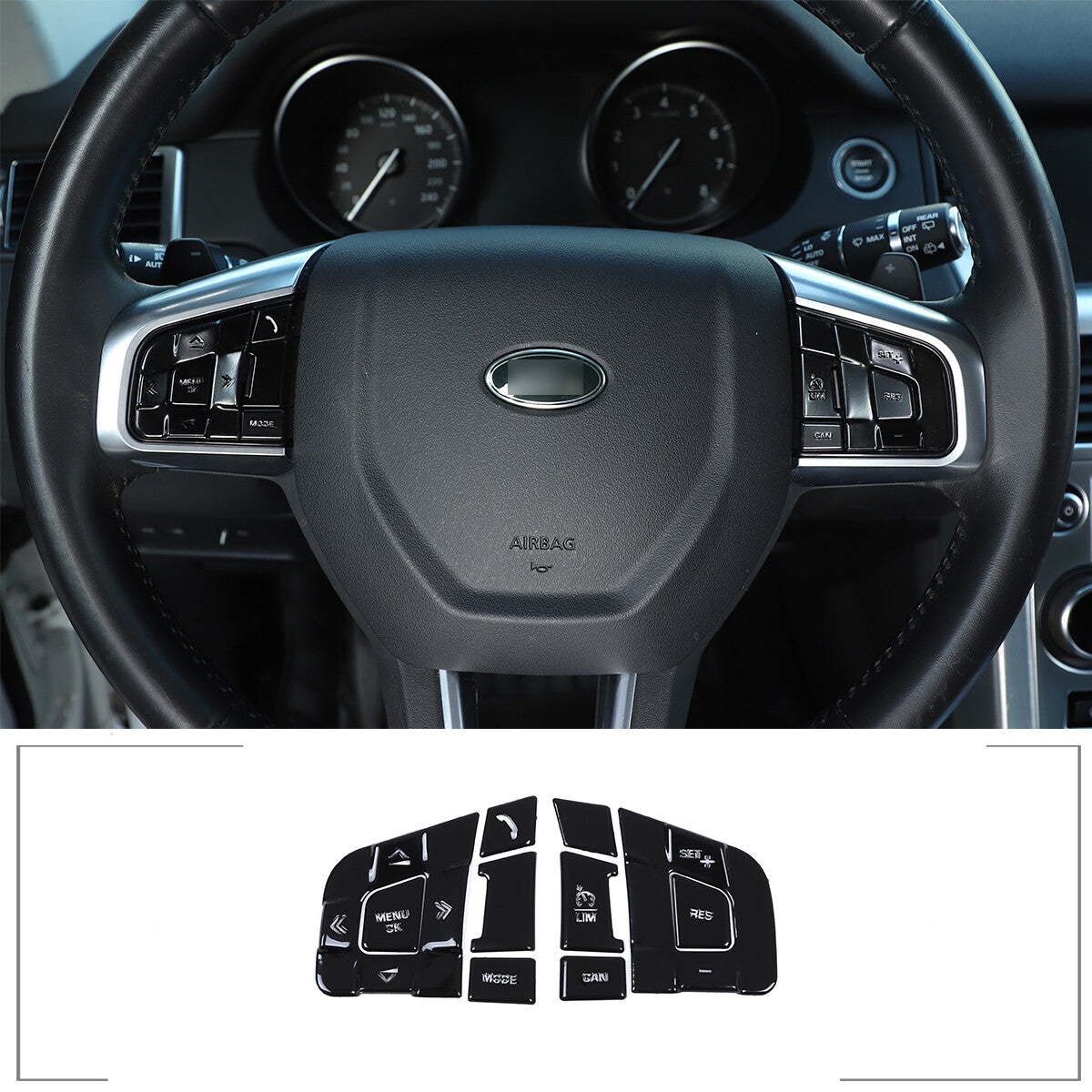 Steering wheel button trim cover for Land Rover Discovery Sport 2015 - 2019 (low) - n