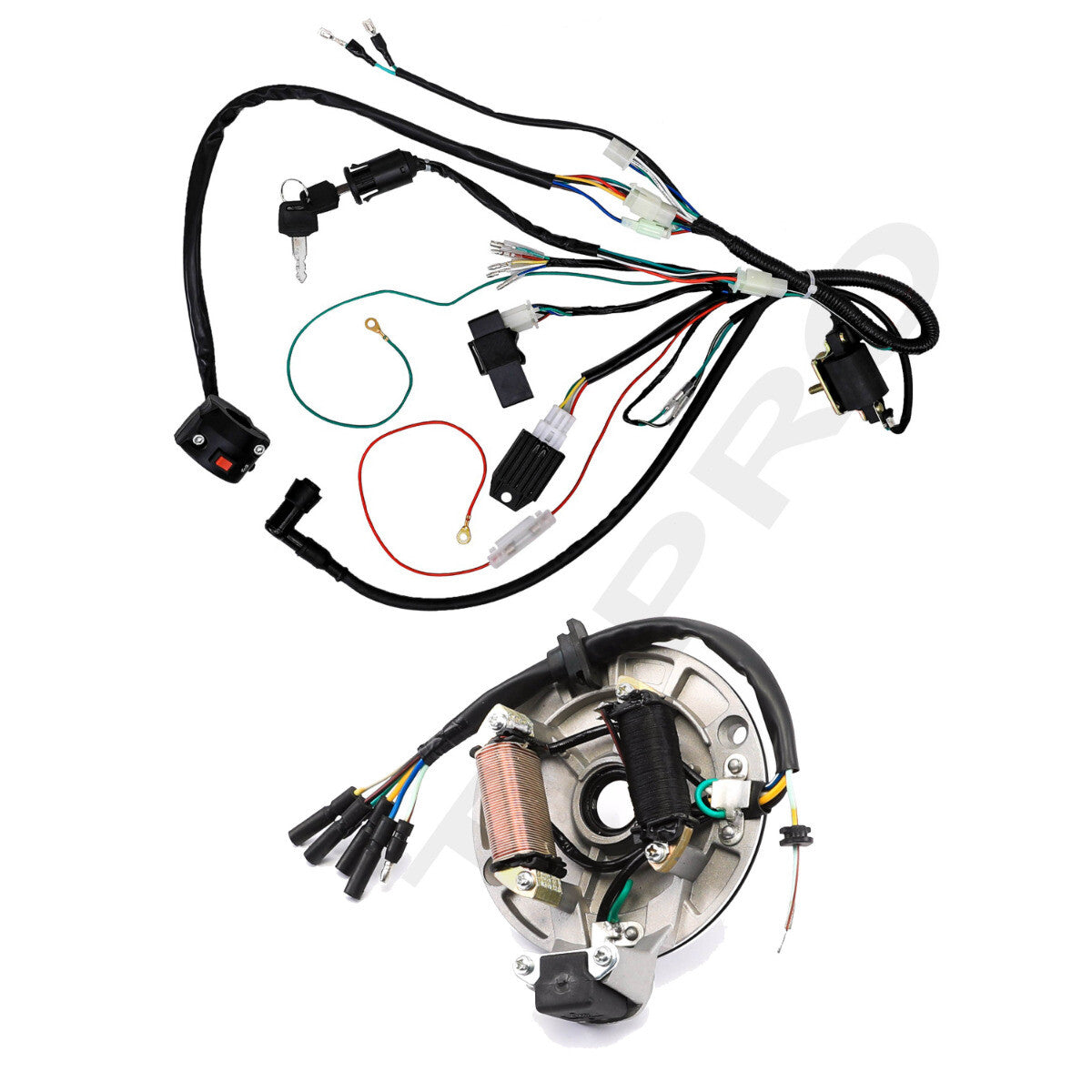 Stator harness with integrated lighting wires suitable for Pit bicycles CRF50 SSR 110 125 140CC for Lifan
