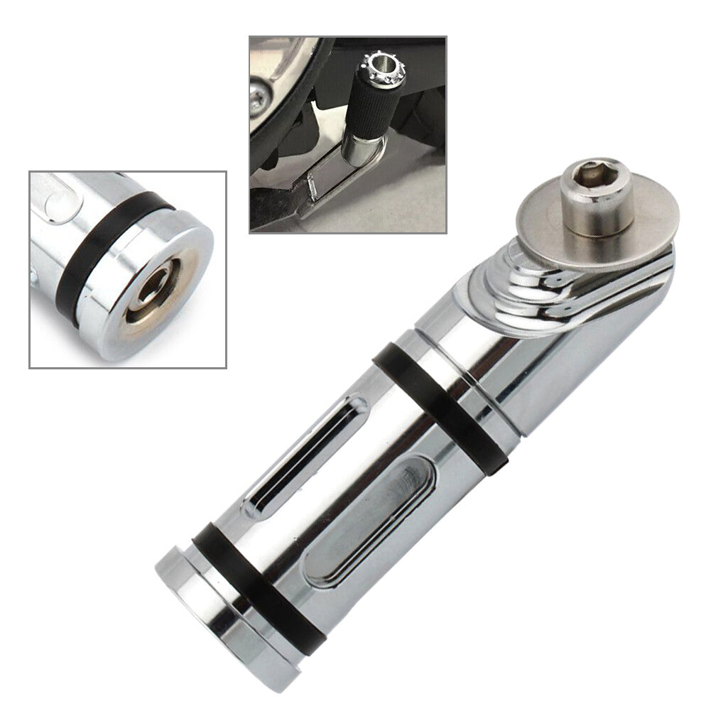 Stand Kickstand Extension Kit Foot Pedal Fit for Harley Dyna Fat Bob FXDF Chrome Q