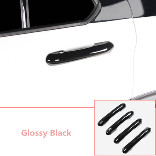 Glossy Black 4Pcs Exterior Door Handle Cover Trim  for ford  Explorer 2020-2022