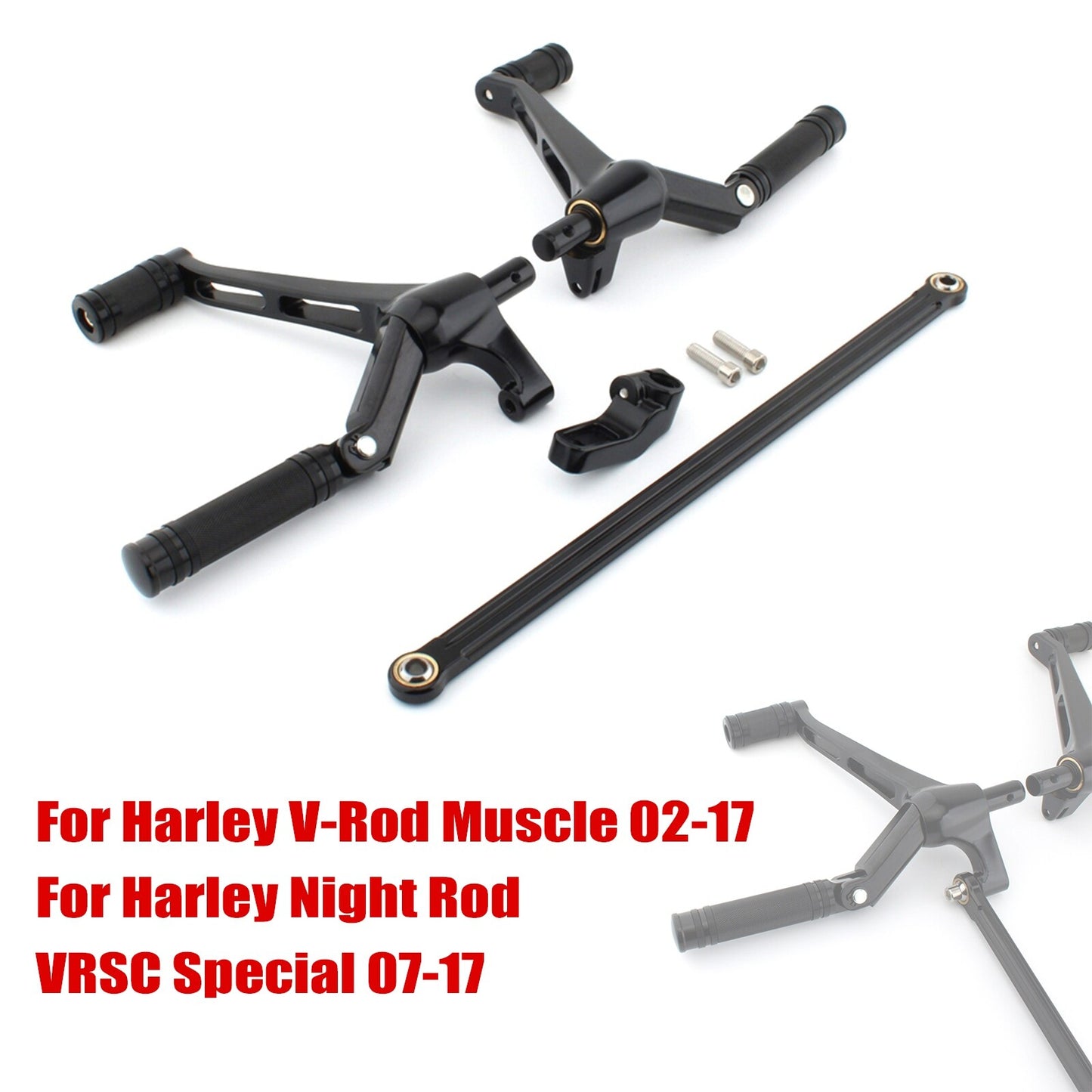 for Harley V-Rod Muscle 2002-2017 Foot Pegs Bracket Rocker Controls Assembly Q
