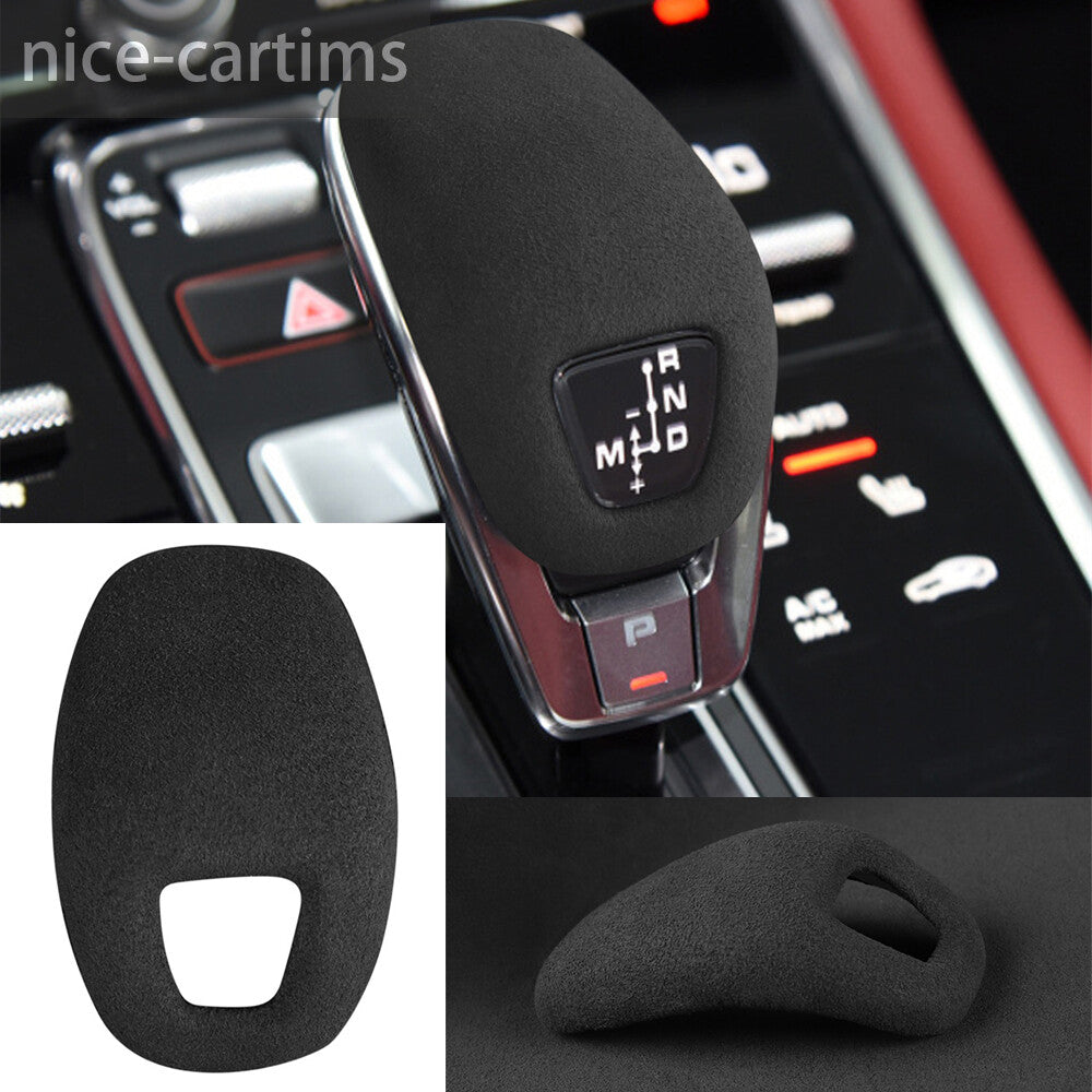 Suede Dark Gray Gear Shift Knob Cover for Porsche for Panamera 2017-2023 Accessories