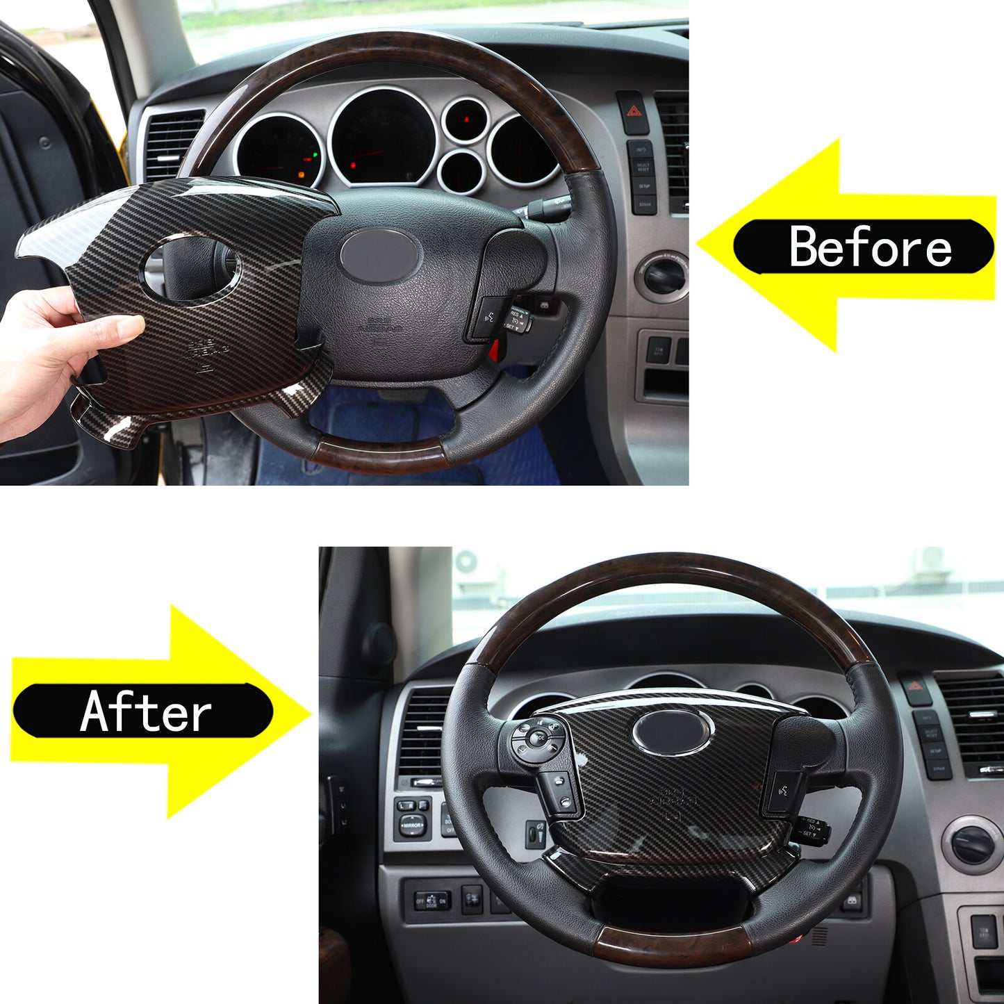 Carbon Fiber Copilot Instrument Trim Panel for FJ Cruiser 2007 - 2021- v