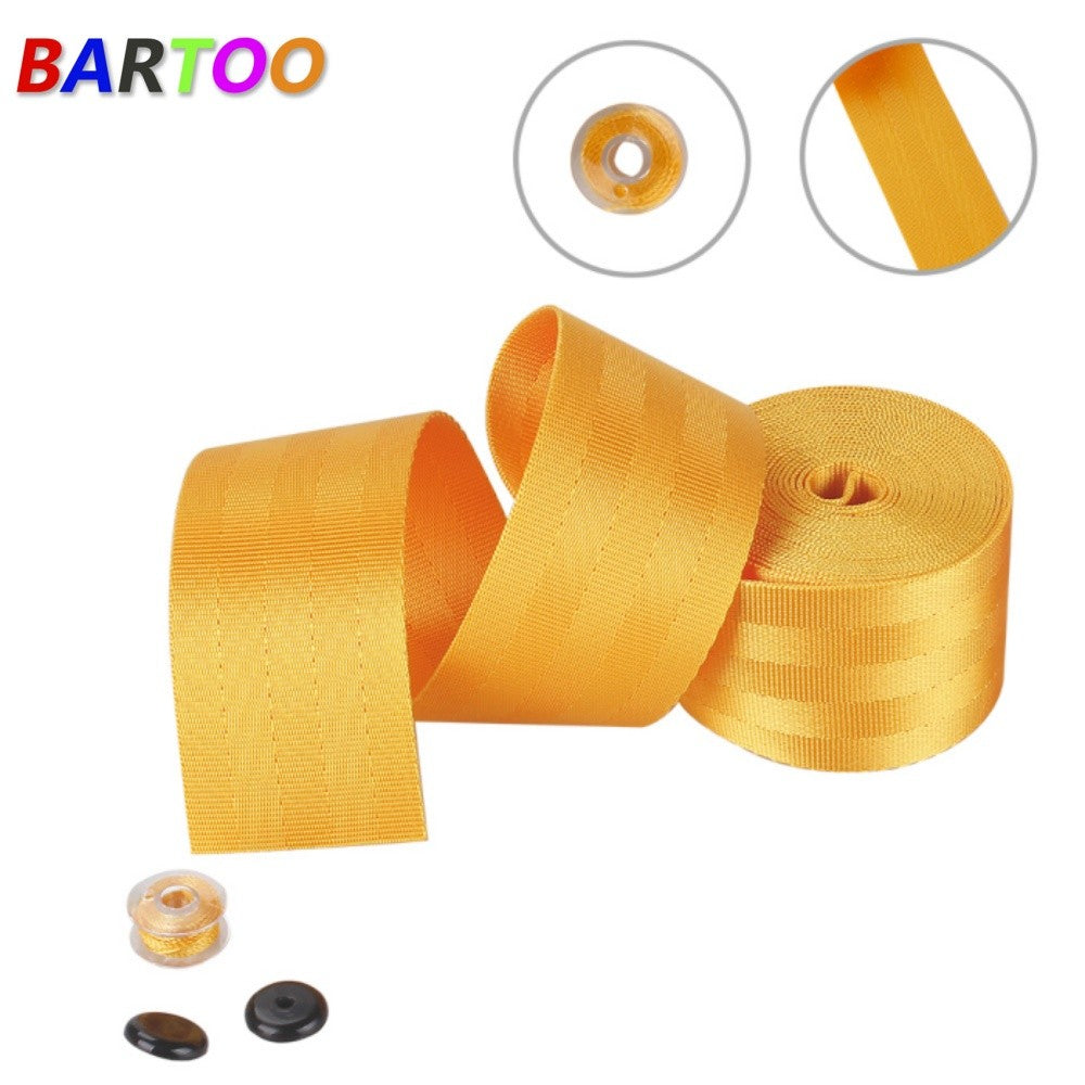 Car for Seat Belt Webbing Polyester for Seat Lap Retractable Nylon Strap Yellow Q