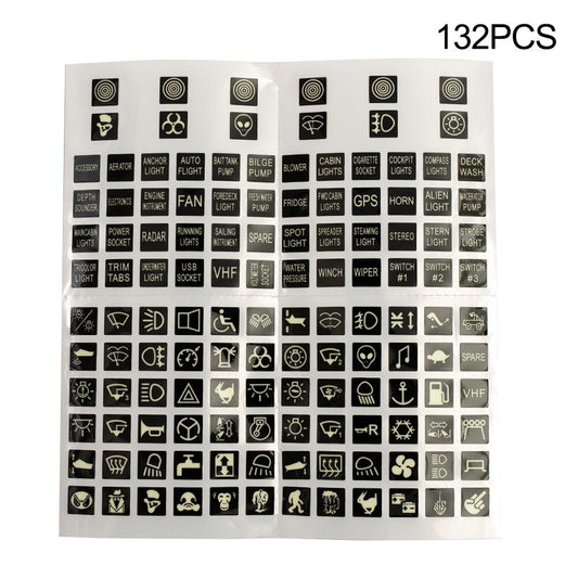 Switch Sticker Labels Decal Label Car Marine 132pcs Accessory Parts Night