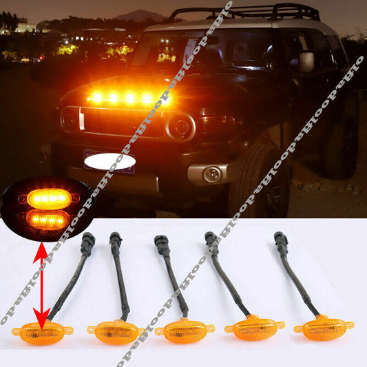 Car Grille LED Light Style Grill Trim Fit For 2007-2021 for Toyota FJ Cruiser Q