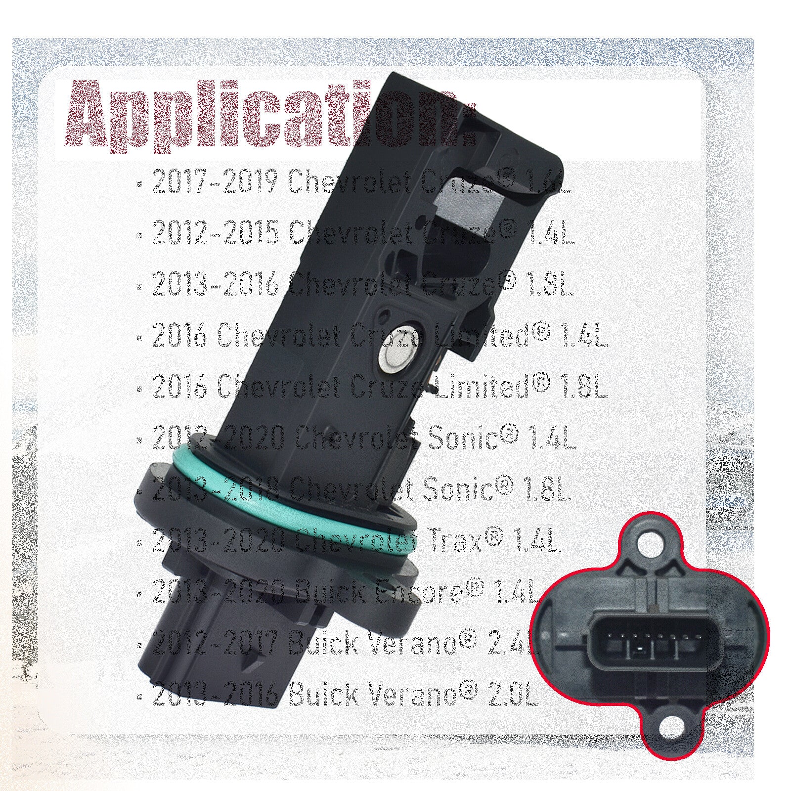 Mass Air Flow Sensor 12671624 for Buick Encore Verano for Chevrolet Trax Sonic for Cruze